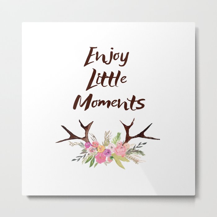 Get Wallpaper Deer Antlers With Flowers Quotes Inspirational Quote Metal Free