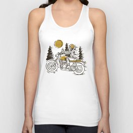 Classic Biker Tank Top | Outdoor, Nature, Curated, Motorcycle, Bikers, Tree, Ride, Racer, Motorbike, Biker 