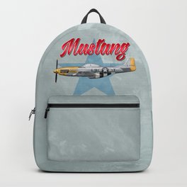 Mustang Heaven Sent Backpack | Ww2, Northamerican, Airforce, Military, P51, Warplanes, Usaaf, Fighter, Graphicdesign, Mustang 