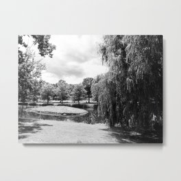 Mo' Monet, Mo' Problems Metal Print | Nature, Water, Park, Monet, Pond, Photo, Black And White, Digital, Lake, Trees 