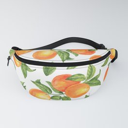 Oranges with leaves seamless pattern Fanny Pack