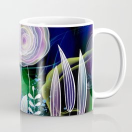 Flower Garden (Night) Coffee Mug | Painting, Mimibondi, Whimsical, Flowers, Garden 