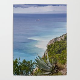 Greece Lefkada Coast Island Nature Landscape Poster