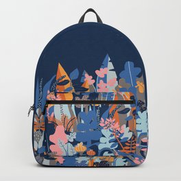 Blue leaves Backpack | Digital, Greenery, Spring, Tropical, Leaves, Jungle, Graphicdesign, Plants, Pattern, Blad 