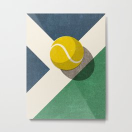 BALLS / Tennis (Hard Court) Metal Print | Graphic, Design, Game, Label, Curated, Illustration, Hardcourt, Sport, Minimalism, Matchbox 