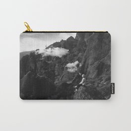Weather maker Carry-All Pouch | Wilderness, Film, Dark, Nature, Photo, Surreal, Clouds, Black And White, Pinnacles, Curated 