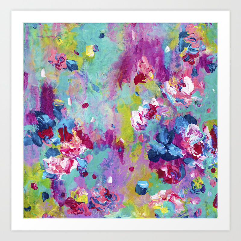 The Simple Things Abstract Floral Painting Art Print By