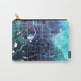 Indianapolis Indiana Map Navy Blue Turquoise Watercolor USA States Maps Carry-All Pouch | Travelgift, Indianamap, Usaprint, Indiana, Walldecor, Abstractwatercolor, Touristgift, Indianapolis, Indianapolisprint, Navyblue 