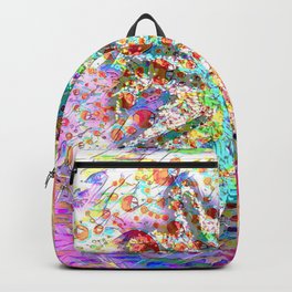 Happy Fish Backpack | Lovely, Fish, Happy, Intuitiveart, Abstract, Emerging, Collage, Digital, Unicornvibes, Quinoa 