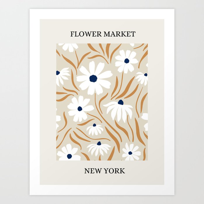 Flower Market New York Art Print by Megan Morris Society6