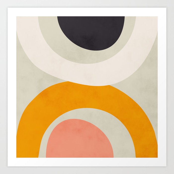 Abstract Modern Geometric Art Art Print By Anarutbre Society6