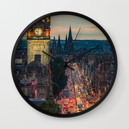 Edinburgh Cityscape Wall Clock