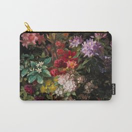 Midnight flowers painting Carry-All Pouch | Vintageflowers, Midnightflower, Leavesflowers, Night Forsetflower, Bohemianinterior, Retroartbouquet, Baroqueflowers, Paintedflowers, Blackflowers, Homedecorflowery 