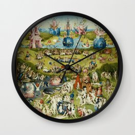 Hieronymus Bosch The Garden Of Earthly Delights Wall Clock | Triptych, Bestiary, Surrealism, Illustration, Renaissance, Painting, Fantasy, Hieronymusbosch, Gardenofearthlydelights, Fineart 