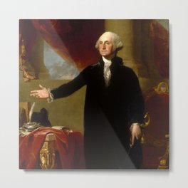 Gilbert Stuart "George Washington (Lansdowne portrait)" Metal Print | Washington, Lansdowneportrait, Georgewashington, Portrait, Gilbertstuart, Painting 