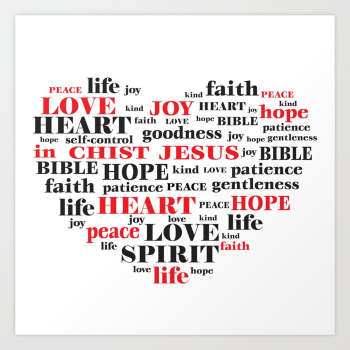 Fruit Of The Spirit Galatians 5 22 23 Christian Bible Verse Quote Art Print By Emmanuel Love Society6