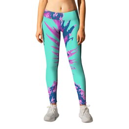 Modern colorful Pineapple pink blue turquoise background Leggings | Turquoise, Modern, Fresh, Blue, Fruit, Food, Colored, Pineapple, Color, Graphic 