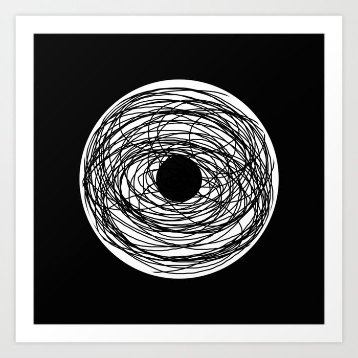 Eye Of The Storm Abstract Black And White Minimalistic