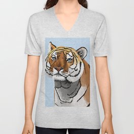 Tiger V Neck T Shirt