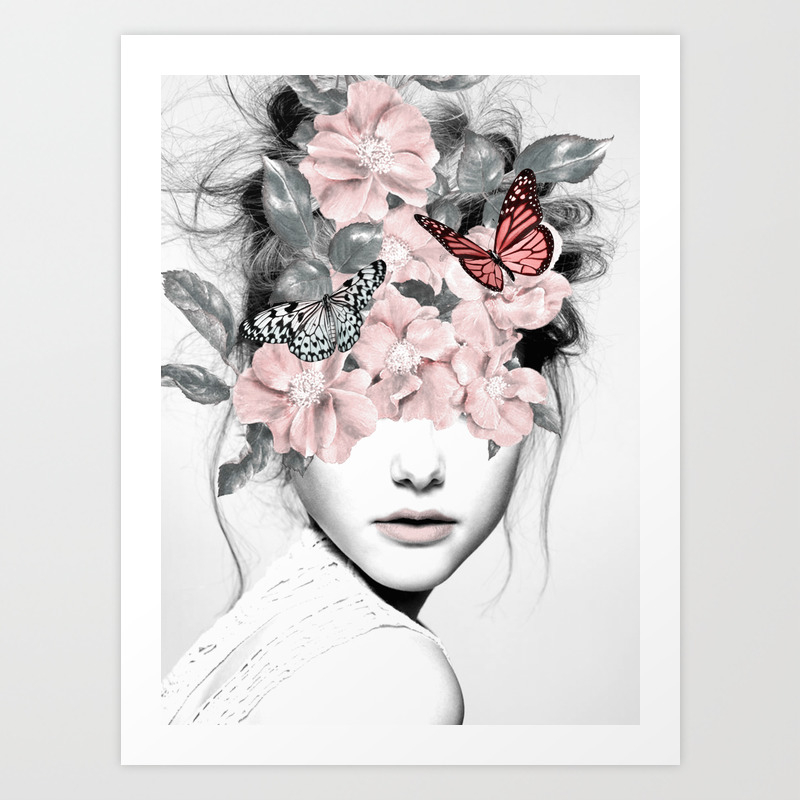 Woman With Flowers 10 Art Print By Dada22 Society6