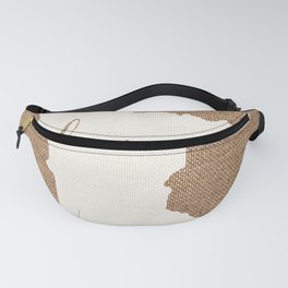 Minnesota is Home - White on Burlap Fanny Pack