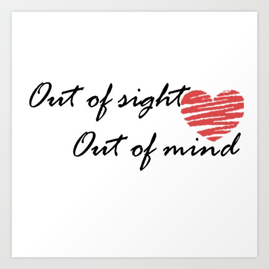 Loin Des Yeux Loin Du Coeur Art Print By Ibtihaleaaa Society6
