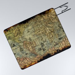 Vintage Old World Map Picnic Blanket