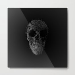 Sk(etch)ull Metal Print | Original, Minimal, Continuousline, Fashion, Drawing, Scribble, Skull, Modern, Graphicdesign, Sketch 