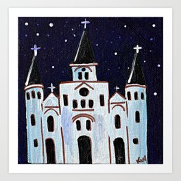 St. Louis Cathedral at Night Art Print