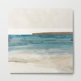 Blue Coastal Scene I Metal Print | Oceanpainting, Painting, Wavesart, Coastallandscape, Blueoceanart, Waterart, Seapainting, Abstractseascape, Oceanartprint, Beachartprint 