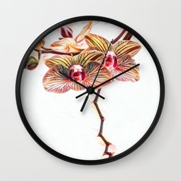 Sprite Orchid  Wall Clock | Plant, Psychedelic, Flower, Underside, Photo, Digital Manipulation, Digital, Evil, Curated, Pink 