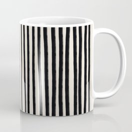 Black Vertical Lines Coffee Mug | Minimal, Minimalism, Digital, Contemporary, Pattern, Scandinavian, Parallel, Curated, Grunge, Nordic 