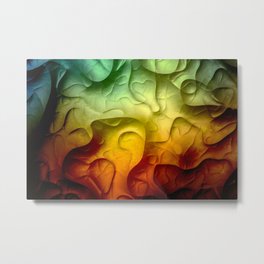 Rebirth Metal Print | Macrored, Blue, Colorful, Colored, Graphicdesign, Other, Abstractfield, Orange, Digital, Abstract 