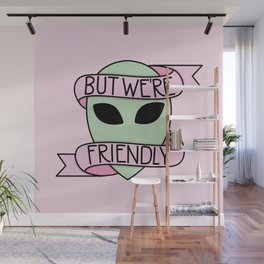 We Are Friendly (Pink) Wall Mural