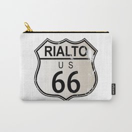 Rialto Route 66 Carry-All Pouch | Digital, Willrogers, Rialto, Concept, Black, Drawing, Sixty, Tone, Mainstreet, Motherroad 