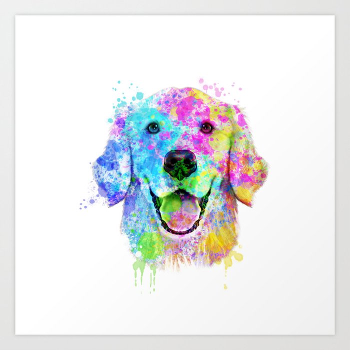 Golden Retriever Watercolor Watercolor Dog Golden Retriever Art