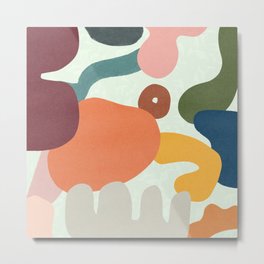 Colorful shapes textured composition #717 Metal Print | Beautiful, Happiness, Shapes, Lovely, Joy, Boho, Terracota, Home, Design, Lola 
