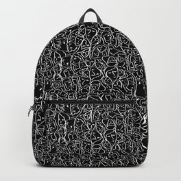 Mini Elio Ink Shirt Faces in White Outlines on Black CMBYN Backpack | Film, Lgbt, Mini, Little, Curated, Gay, Digital, Graphicdesign, Timothee, Whiteoutlines 