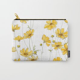 Yellow Cosmos Flowers Carry-All Pouch