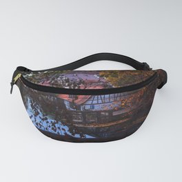 View to the historical Hammer mill BLautopf Fanny Pack