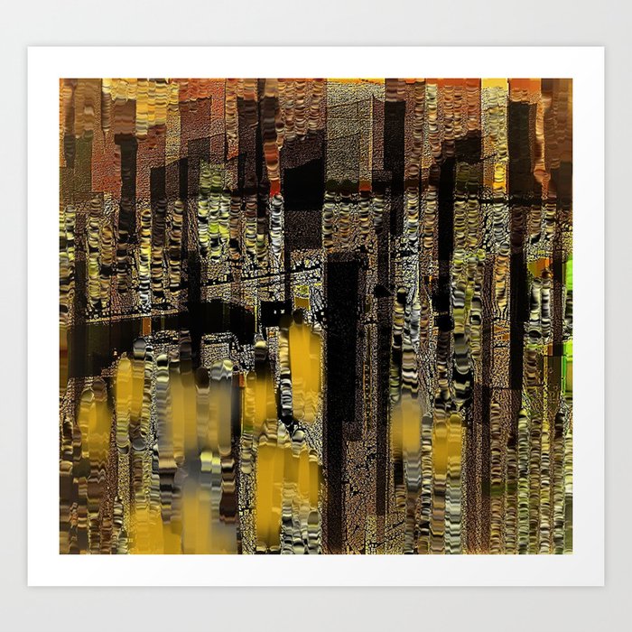 The City Of Many Dimensions Abstract Cityscape Art Print By