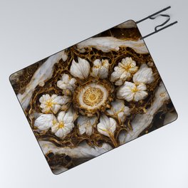 Baroque Parisian Marble V Picnic Blanket
