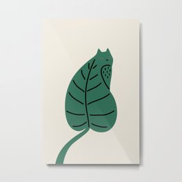 Cat and Plant 27 Metal Print | Kitty, Plant, Catandplant, Perfect, Cat, Catlover, Cutecat, Naturecat, Leafcat, Leaf 
