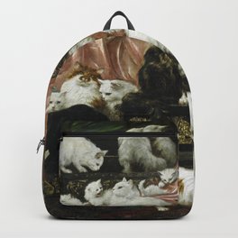 MY WIFE'S LOVERS - CARL KAHLER Backpack | Cats, Cat, Vintage, Kittens, Animal, Retro, Pink, Love, Painting, Obsessed 
