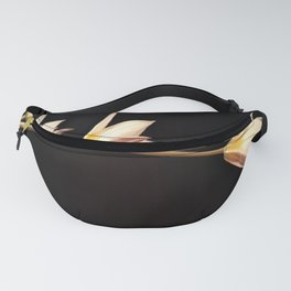 Tulips on black Fanny Pack