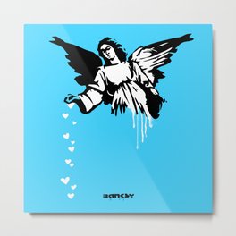 Banksy Angel with Hearts Metal Print | Streetart, Graphicdesign, Graphite, Graffiti, Angel, Banksy, Angelwithhearts, Popart, Socialart, Banksystreetart 
