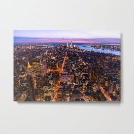 New York pink sunset Metal Print | Newyorksky, Newyorkcityscape, Newyorkfromtop, Ny, Eveninglights, Cityevening, Redsky, Photo, Nysunset, Newyorksunset 