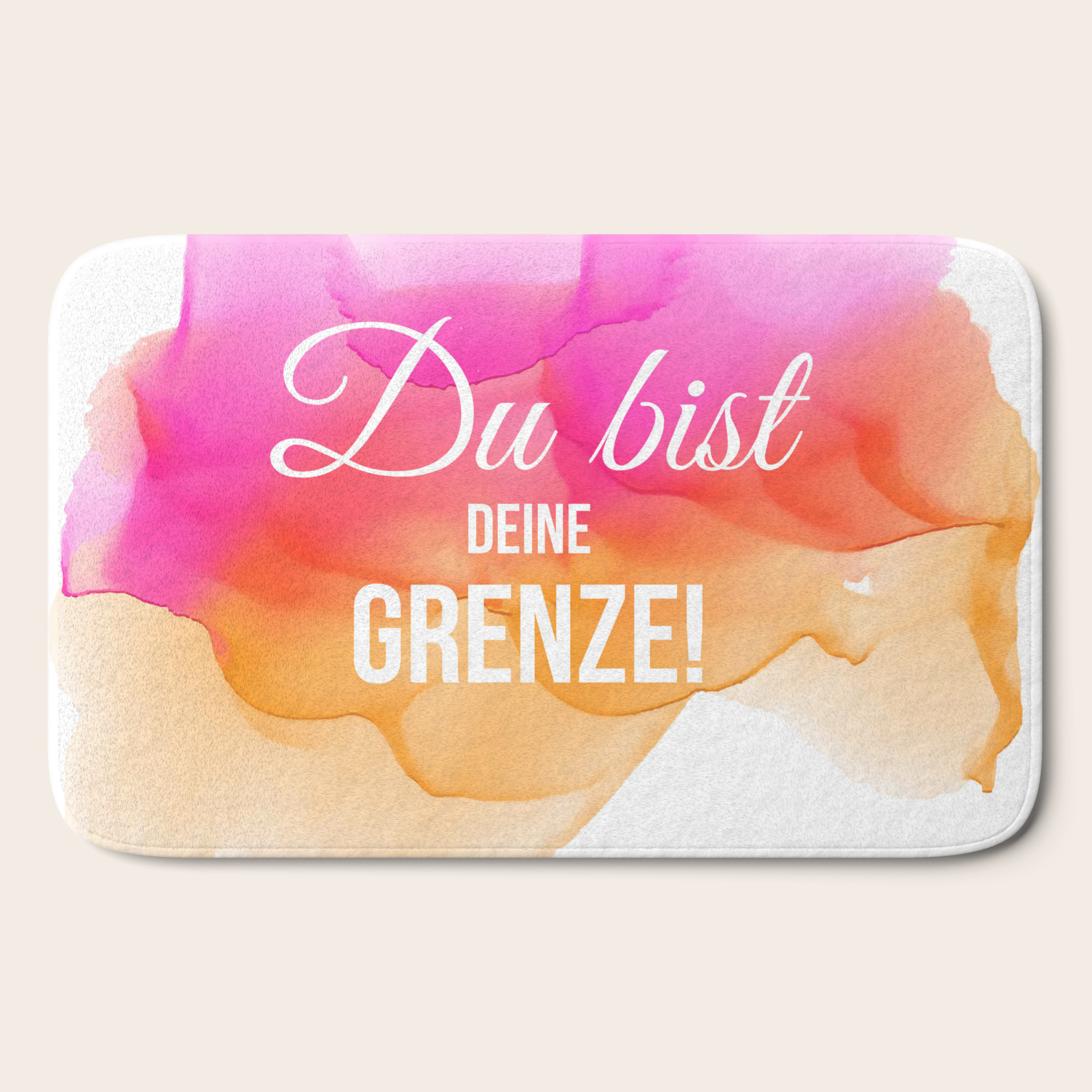 Du Bist Deine Grenze Selbstmotivation Gluck C Hatgirl De Zitat Philosophie Bath Mat By Hatgirldesign