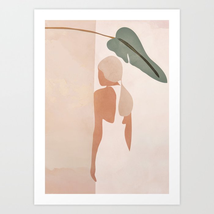 Abstract Woman In A Dress Art Print By Cityart7 Society6