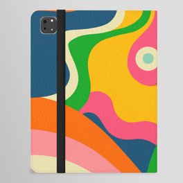 Colorful Mid Century Abstract  iPad Folio Case | Vibrand, Retro, Bold, Colorful, Bahaus, Curated, Boho, Busy, Bohemian, Abstract 